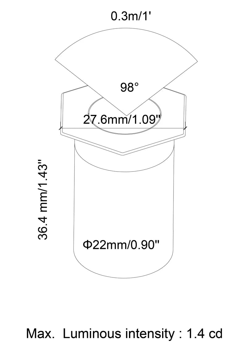 Bold - Ruby Mini Hex With Cap Ring Recessed Lights