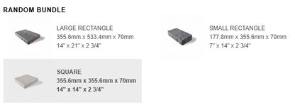 Unilock - Windermere Flagstone Random Bundle  - Cliffside Grey