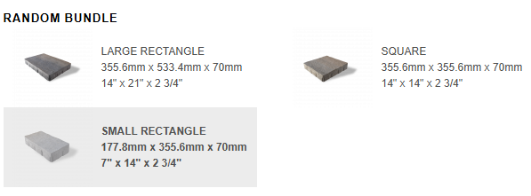 Unilock - Windermere Smooth Random Bundle  - Cliffside Grey